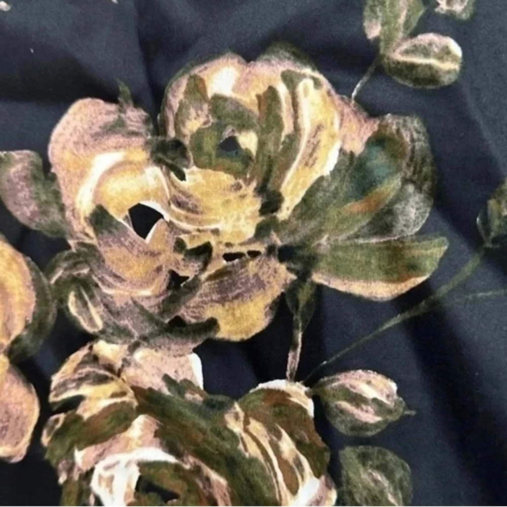 J. Crew | Black Gold Floral Long Sleeve Cocktail Dress Women’s Size 12 NWT - Picture 4 of 5